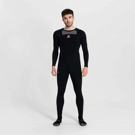 Rogelli core lange fietsbroek heren - zeem en bretels - zwart - s