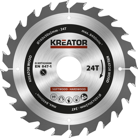 Kreator - krt020408 - cirkelzaagblad - 160mm24t
