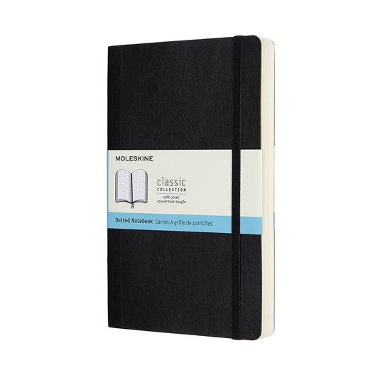 Moleskine classic notitieboek - expanded - large - softcover - gestippeld - zwart