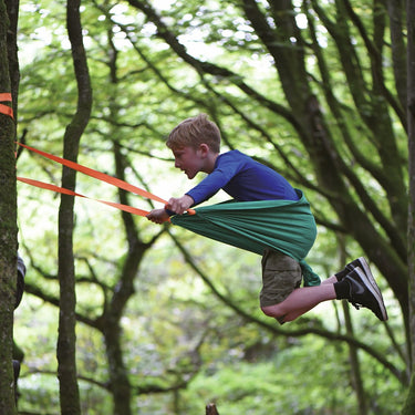 Hape pocket swing - draagbare boomschommel voor buiten, kamperen en wandelen, 5 jaar+
