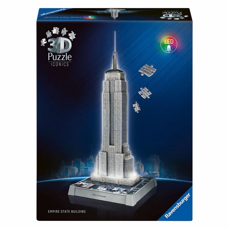 Load image into Gallery viewer, Ravensburger 3d puzzel iconics empire state building - met licht - 241st.
