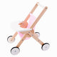 Engelhart poppenwandelwagen – houten poppenwagen – roze – 45 x 33 x 50 cm – poppenwagen voor kinderen – rollenspel speelgoed –