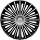 Carpoint wieldoppenset dakota 15 inch zilver zwart 4 stuks