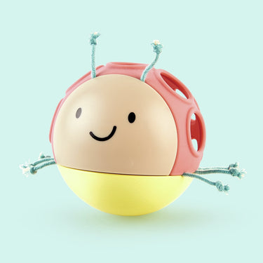 Hape lieveheersbeestje rammelaar – houten babyspeelgoed met bel, bijtspeelgoed en wiebelbodem, vanaf 10 maanden
