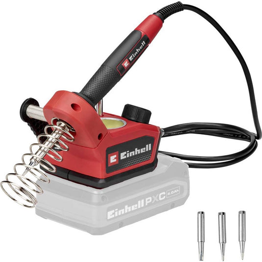 Einhell accu soldeerbout te-si 18 480 li e solo - power x-change - 18 v li-ion - regelbare temperatuur 205-480°c - inclusief verwisselbare tips - excl. accu en oplader