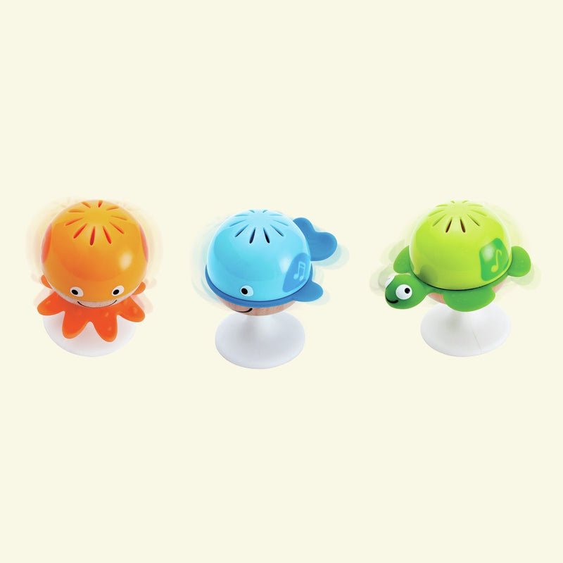 Load image into Gallery viewer, Hape zeedieren rammelaar set - 3 rammelaars met zuignap voor baby vanaf 0 maanden
