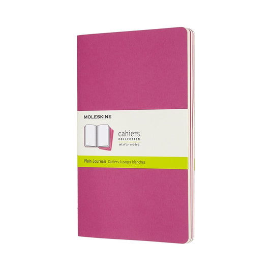 Moleskine cahier journals - large - blanco - roze - set van 3