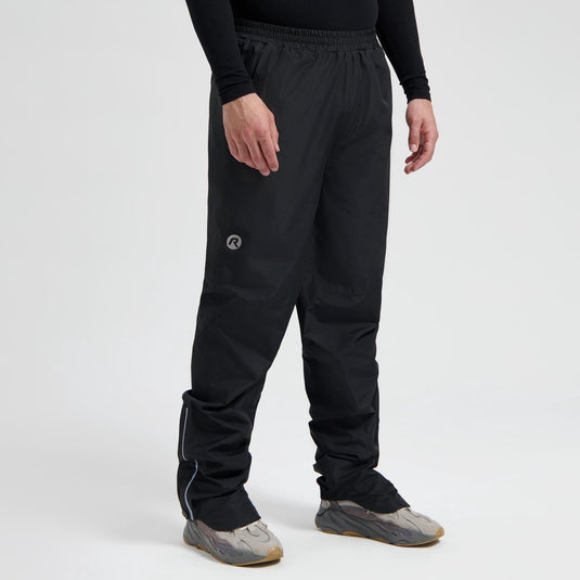 Rogelli commuter essential dames en heren regenbroek - met rits - zwart