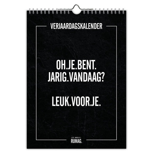 Rumag verjaardagskalender - 18x25 cm