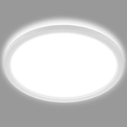 Briloner - led badkamerverlichting - plafondlamp met achtergrondverlichting - plafonniére badkamer - ip44 - ø29 cm - wit