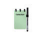 Correctbook a7 uitwisbaar notitieboek – misty mint – mix (lijntjes blanco) – herbruikbaar schrift – inclusief pen wisdoekje – pocketformaat
