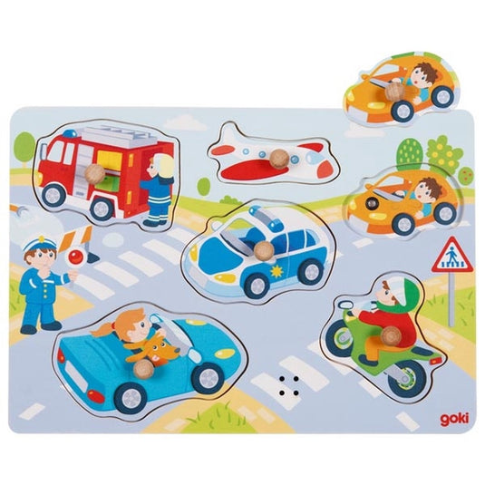 Goki steekpuzzel - voertuigen