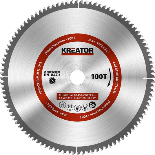 Kreator krt020506 zaagblad hout - 305mm100t