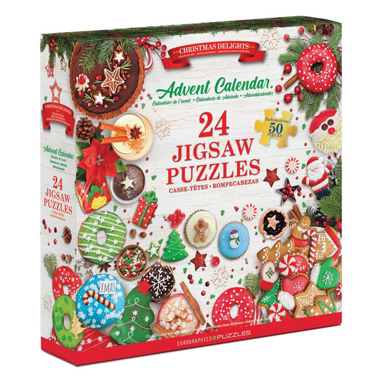 Eurographics - adventskalender, [advent calendar, christmas delights] - 24×50 stukjes 12,5×12,5cm (b×h) - adventskalender