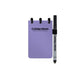 Correctbook a7 uitwisbaar notitieboek – petunia purple – mix (lijntjes blanco) – herbruikbaar schrift – inclusief pen wisdoekje – pocketformaat