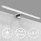 B.k.licht - led spiegellamp - wandlamp met chroom kleur - badkamerverlichting - l:60cm - ip44 - 4.000k - 8w
