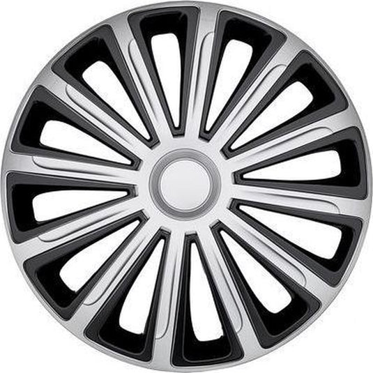 Car plus wieldoppen alaska 14 inch abs zilver zwart set van 4