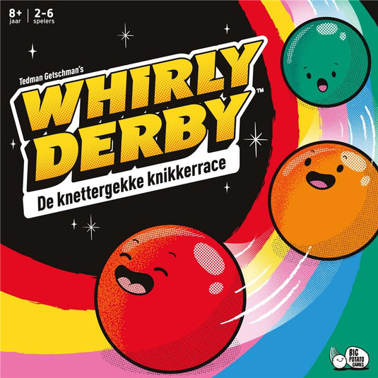 Asmodee whirly derby – strategisch knikkerspel | spannend familiespel voor tactiek actie