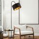 B.k.licht - vloerlamp - zwart gouden - h: 145cm - excl. e27 lichtbron