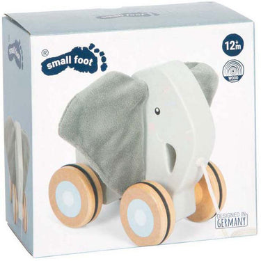 Small foot - houten trekolifant met knisperende oren
