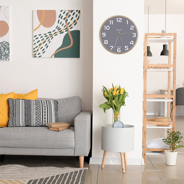 Unilux baltic klok hout roze