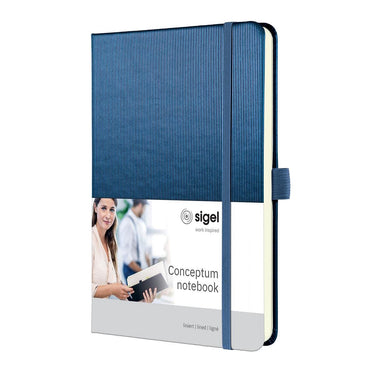 Sigel notitieboek a5 - conceptum - blue metallic - lijn - hardcover - si-co403
