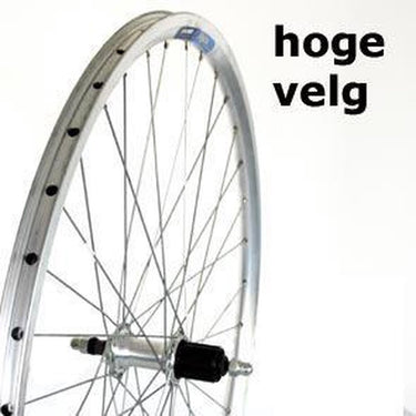 Roland Achterwiel 28 vast cass 8v Alu V-profil zilver