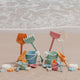 Miniland outdoor eco - zandspeelset baby - emmer, schopje, harkje en schepje - groen - 18 maanden