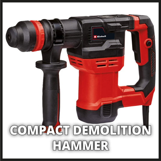 Einhell elektrische breekhamer te-dh 5 - 750 w - 5 j - sds-plus - incl. punt en platte beitel - incl. transport- opbergkoffer