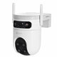 Ezviz h9c 2k+2k buiten camera dubbele lens, 360° beveiligingscamera ip camera buiten met kleuren nachtzicht, beveiligingscamera ai persoon voertuig detectie, tweeweg audio-compatibel met amazon alexa en google assistant- ai-tracking -geen maandkosten