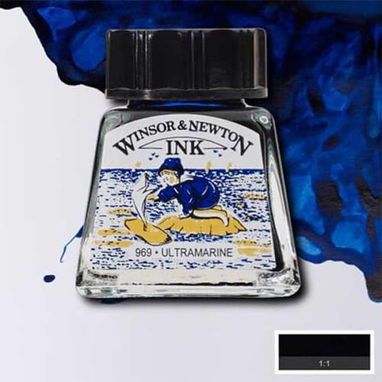 Winsor newton drawing ink ultramarine 14ml