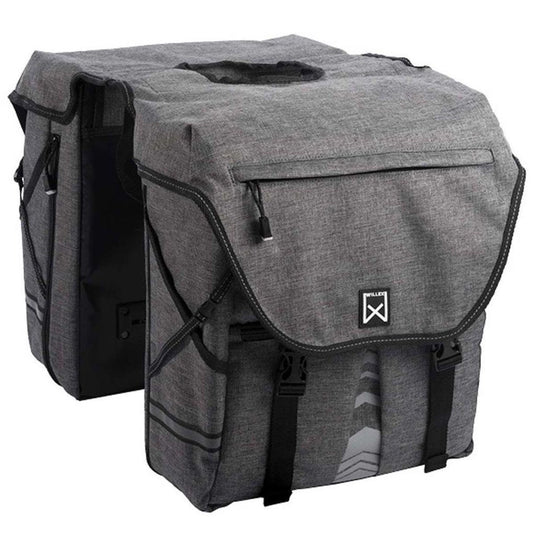 Willex bagagetas 1200 - dubbele fietstas s - 20 liter - antraciet