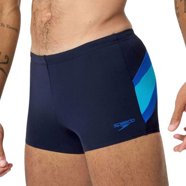 Speedo hyperboom aquashort heren - zwembroek heren - chloorbestendige zwemshort heren - zwemboxer heren met trekkoord - marine blauw - xl