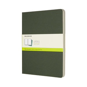 Moleskine cahier journals - extra large - blanco - groen - set van 3