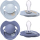 Difrax lovi fopspeen dynamisch - prime - 6 tot 18 maanden - lichtblauw navy - 2 stuks