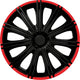 Carpoint wieldoppen nero 14 inch abs zwart rood set van 4