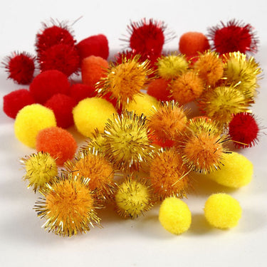 Creativ company https: www.cchobby.nl pompons-d-15-20-mm-oranje-rood-geel-48-stuk-1-doos