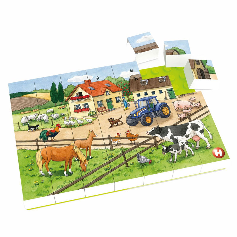 Load image into Gallery viewer, Hubelino blokpuzzel leven op de boerderij - 35st.
