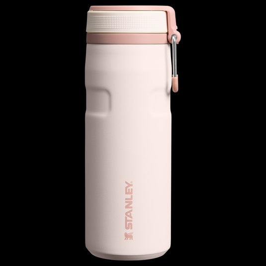 Stanley twist flip 2.0 waterfles met draaidop met springveer 0.47l - 10 uur koud - 2 dagen koud met ijs - roestvrijstalen drinkfles - bpa vrij - lekvrij - vaatwasserbestendig - black