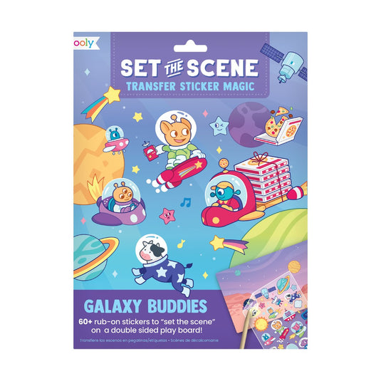 Ooly - set the scene - transfer stickers magic - galaxy buddies