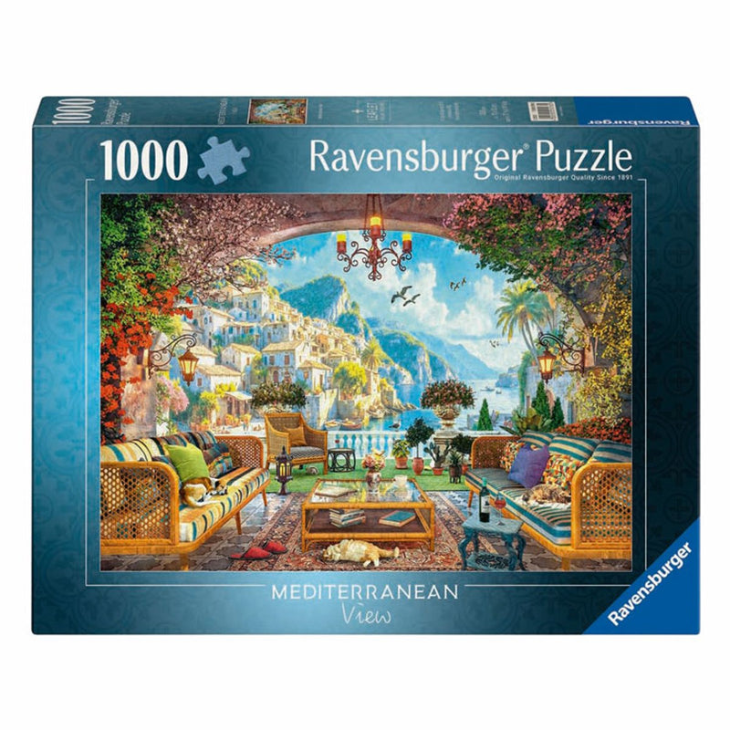 Load image into Gallery viewer, Ravensburger legpuzzel mediterraan terrasuitzicht - 1000st.
