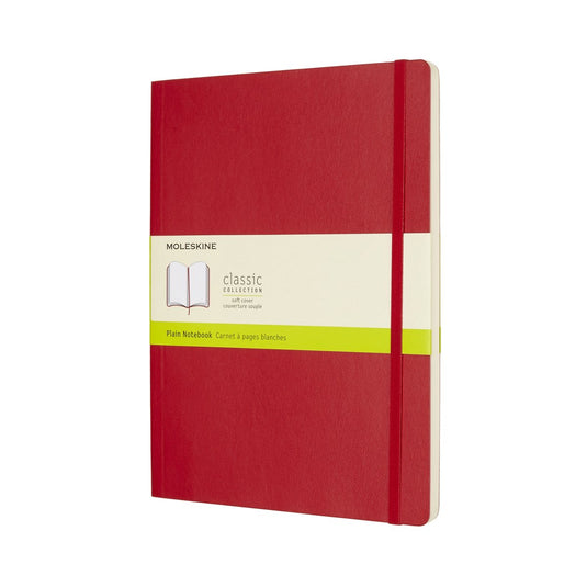 Moleskine classic notitieboek - extra large - softcover - blanco - rood