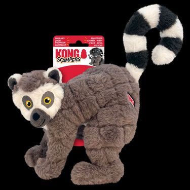 Kong scampers lemur - knuffel - 22.86x25.4x12.07 cm grijs m