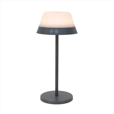 Eglo meggiano tafellamp - aanraakdimmer - draadloos - 32 cm - grijs wit - instelbaar rgb wit licht - oplaadbaar - buiten en binnen