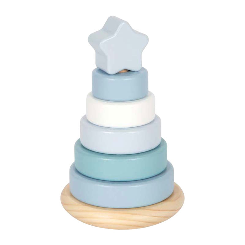 Afbeelding laden in galerijviewer, Small foot - houten stapeltoren blauw - 7dlg.
