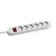 Bachmann smart stekkerdoos 6x geaard contact, met schakelaar, wit, 5 m