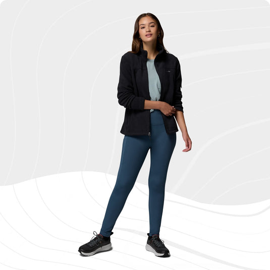Columbia fast trek™ ii jacket fleece vest - fleecevest voor dames - outdoorvest - zwart - maat l