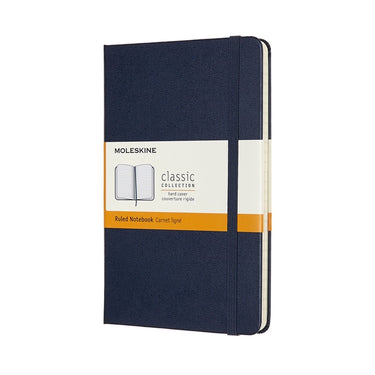 Moleskine classic notitieboek - medium - hardcover - gelinieerd - saffier blauw