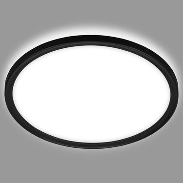 Briloner - led badkamerverlichting - plafondlamp met achtergrondverlichting - plafonniére badkamer - ip44 - ø42 cm - zwart