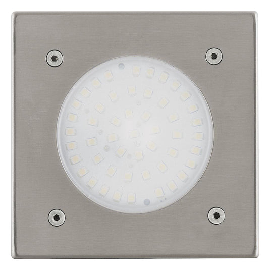 Eglo lamedo - buitenverlichting - grondinbouwlamp - 1 lichts - led - rvs - wit